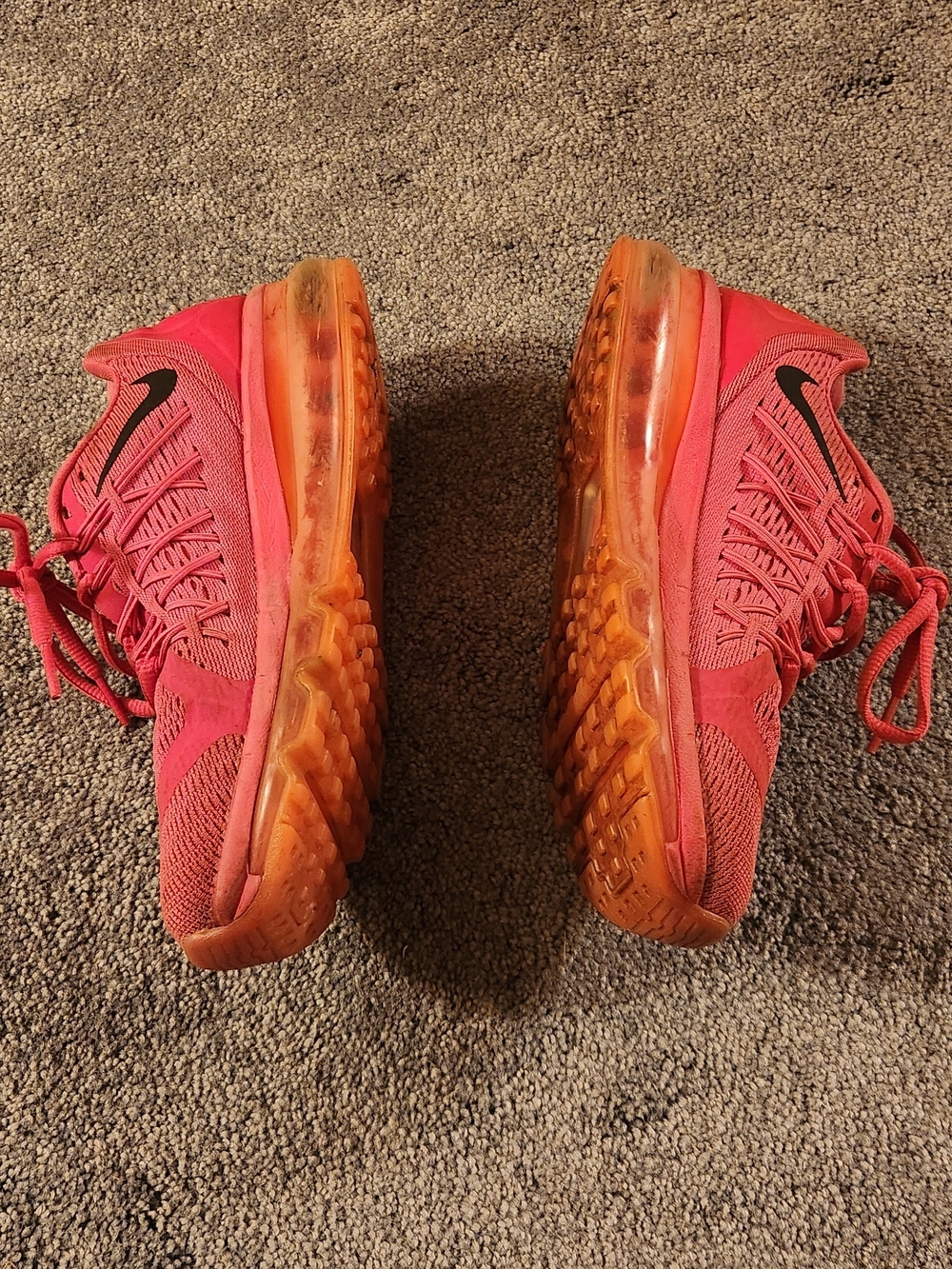 Women's Bright Pink Athletic Sneakers - Lightweight Comfort - Picture 2 of 4